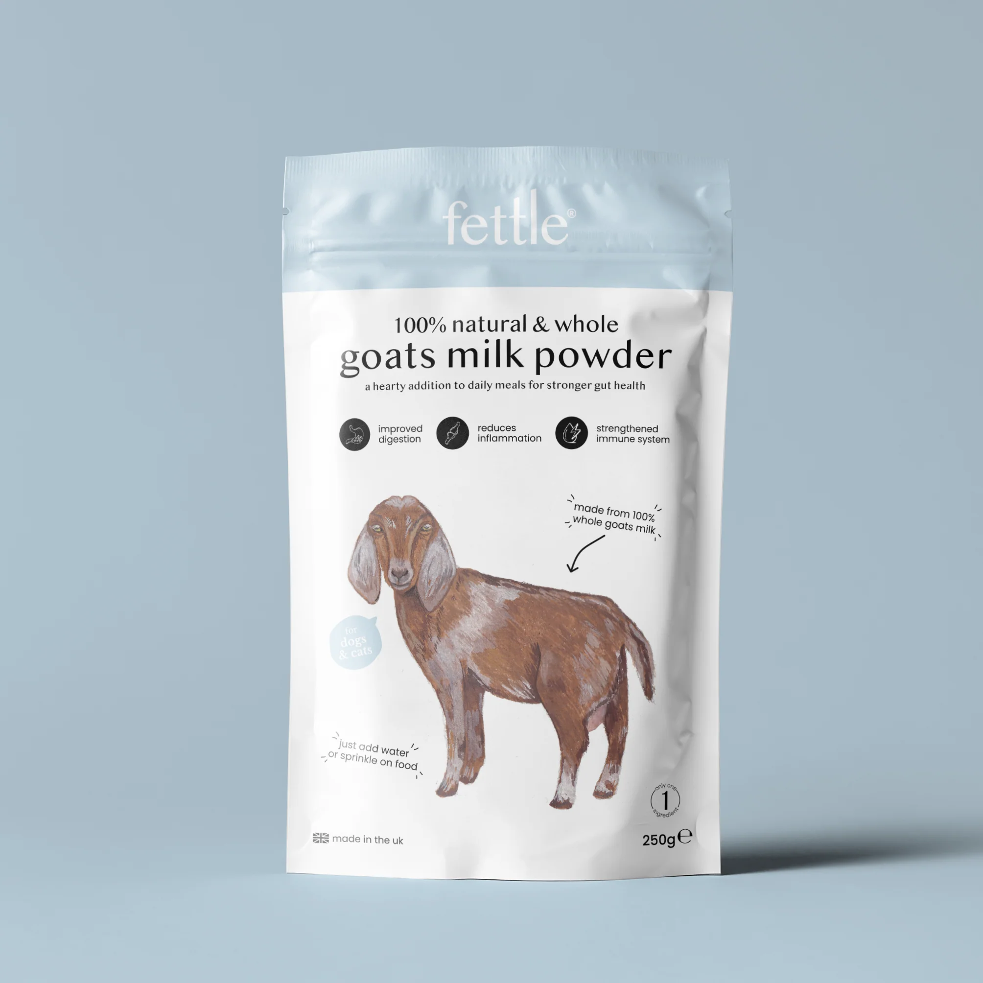 Fettle 100% Natural & Whole Goats Milk Powder 250g